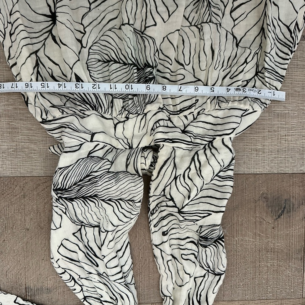 Elan Strapless Cream Leaf Print Dress - Picture 11 of 13